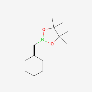molecular formula C13H23BO2 B2926920 2-(Cyclohexylidenemethyl)-4,4,5,5-tetramethyl-1,3,2-dioxaborolane CAS No. 74213-49-3