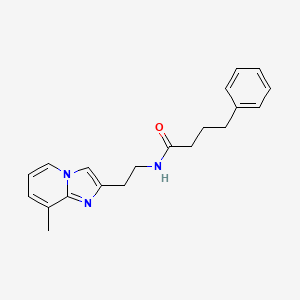 molecular formula C20H23N3O B2926927 N-(2-(8-甲基咪唑[1,2-a]吡啶-2-基)乙基)-4-苯基丁酰胺 CAS No. 868978-39-6