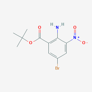 molecular formula C11H13BrN2O4 B2926936 Tert-butyl 2-amino-5-bromo-3-nitrobenzoate CAS No. 2287284-05-1