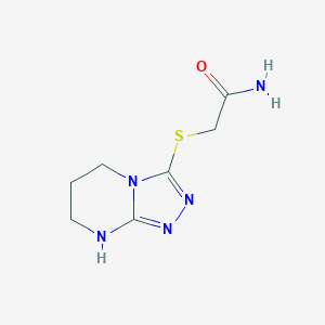 molecular formula C7H11N5OS B292694 2-(5,6,7,8-Tetrahydro[1,2,4]triazolo[4,3-a]pyrimidin-3-ylsulfanyl)acetamide 
