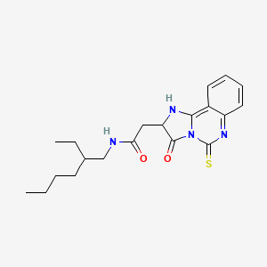 molecular formula C20H26N4O2S B2926941 N-(2-乙基己基)-2-(3-氧代-5-硫代-2,3,5,6-四氢咪唑并[1,2-c]喹唑啉-2-基)乙酰胺 CAS No. 958564-89-1