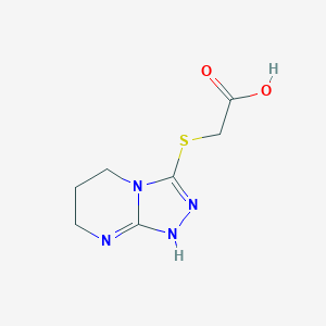 molecular formula C7H10N4O2S B292695 2-(1,5,6,7-tetrahydro-[1,2,4]triazolo[4,3-a]pyrimidin-3-ylsulfanyl)acetic acid 