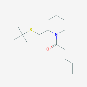 molecular formula C15H27NOS B2926959 1-(2-((Tert-butylthio)methyl)piperidin-1-yl)pent-4-en-1-one CAS No. 2034536-43-9
