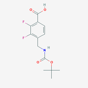 molecular formula C13H15F2NO4 B2926960 4-(([(tert-Butoxy)carbonyl]amino)methyl)-2,3-difluorobenzoic acid CAS No. 1436426-38-8
