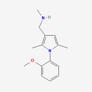 1-(1-(2-methoxyphenyl)-2,5-dimethyl-1H-pyrrol-3-yl)-N-methylmethanamine