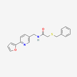 molecular formula C19H18N2O2S B2926967 2-(苄基硫基)-N-((6-(呋喃-2-基)吡啶-3-基)甲基)乙酰胺 CAS No. 2034434-21-2