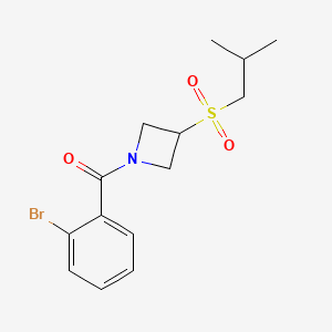 molecular formula C14H18BrNO3S B2926969 (2-Bromophenyl)(3-(isobutylsulfonyl)azetidin-1-yl)methanone CAS No. 1797019-83-0