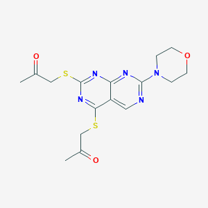 1-({7-(4-Morpholinyl)-2-[(2-oxopropyl)sulfanyl]pyrimido[4,5-d]pyrimidin-4-yl}sulfanyl)acetone