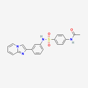 N-{4-[(3-{imidazo[1,2-a]pyridin-2-yl}phenyl)sulfamoyl]phenyl}acetamide