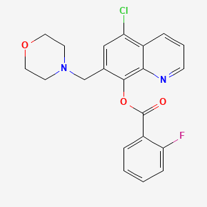 molecular formula C21H18ClFN2O3 B2926979 [5-Chloro-7-(morpholin-4-ylmethyl)quinolin-8-yl] 2-fluorobenzoate CAS No. 380539-32-2