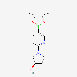 (R)-1-(5-(4,4,5,5-Tetramethyl-1,3,2-dioxaborolan-2-yl)pyridin-2-yl)pyrrolidin-3-ol