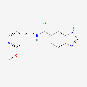 molecular formula C15H18N4O2 B2926988 N-((2-methoxypyridin-4-yl)methyl)-4,5,6,7-tetrahydro-1H-benzo[d]imidazole-5-carboxamide CAS No. 2034484-76-7