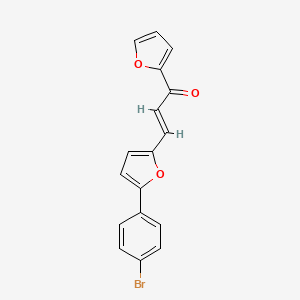molecular formula C17H11BrO3 B2927001 (2E)-3-[5-(4-溴苯基)呋喃-2-基]-1-(呋喃-2-基)丙-2-烯-1-酮 CAS No. 20005-36-1