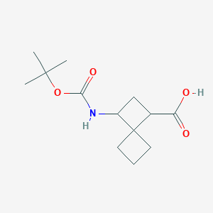 molecular formula C13H21NO4 B2927002 3-[(2-甲基丙烷-2-基)氧羰基氨基]螺[3.3]庚烷-1-羧酸 CAS No. 2303237-51-4