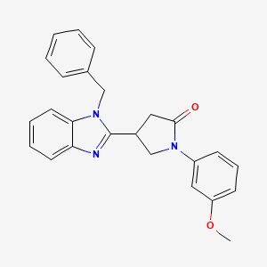 molecular formula C25H23N3O2 B2927007 4-(1-benzyl-1H-benzimidazol-2-yl)-1-(3-methoxyphenyl)pyrrolidin-2-one CAS No. 848208-42-4