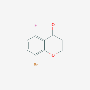 molecular formula C9H6BrFO2 B2927027 8-Bromo-5-fluorochroman-4-one CAS No. 1092348-60-1