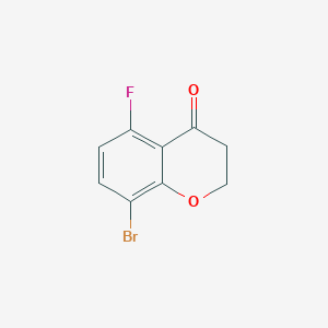 molecular formula C9H6BrFO2 B2927027 8-溴-5-氟色满-4-酮 CAS No. 1092348-60-1