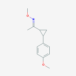 molecular formula C13H17NO2 B2927030 (E)-methoxy({1-[2-(4-methoxyphenyl)cyclopropyl]ethylidene})amine CAS No. 478262-54-3
