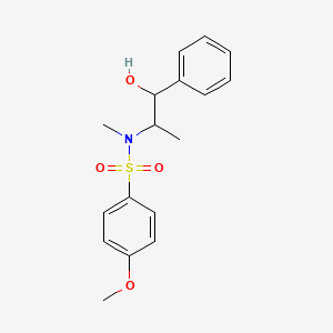 molecular formula C17H21NO4S B2927032 N-(1-hydroxy-1-phenylpropan-2-yl)-4-methoxy-N-methylbenzenesulfonamide CAS No. 379726-29-1