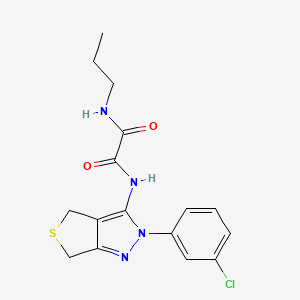N'-[2-(3-chlorophenyl)-4,6-dihydrothieno[3,4-c]pyrazol-3-yl]-N-propyloxamide
