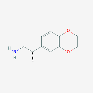 molecular formula C11H15NO2 B2927037 (2S)-2-(2,3-Dihydro-1,4-benzodioxin-6-yl)propan-1-amine CAS No. 2248184-66-7