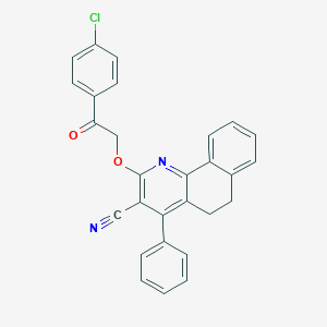 2-[2-(4-Chlorophenyl)-2-oxoethoxy]-4-phenyl-5,6-dihydrobenzo[h]quinoline-3-carbonitrile
