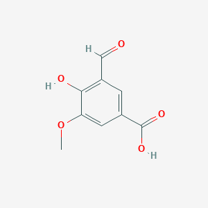 molecular formula C9H8O5 B2927043 3-Formyl-4-hydroxy-5-methoxybenzoic acid CAS No. 712-53-8