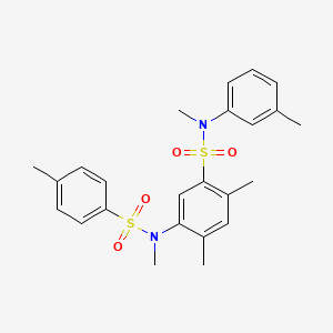 molecular formula C24H28N2O4S2 B2927046 5-(N,4-dimethylphenylsulfonamido)-N,2,4-trimethyl-N-(m-tolyl)benzenesulfonamide CAS No. 900137-14-6