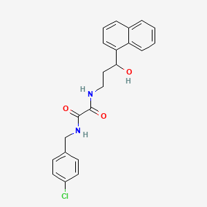 molecular formula C22H21ClN2O3 B2927049 N1-(4-chlorobenzyl)-N2-(3-hydroxy-3-(naphthalen-1-yl)propyl)oxalamide CAS No. 1421441-94-2