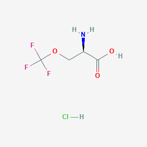 molecular formula C4H7ClF3NO3 B2927052 O-(Trifluoromethyl)-D-serine hcl CAS No. 2550997-29-8