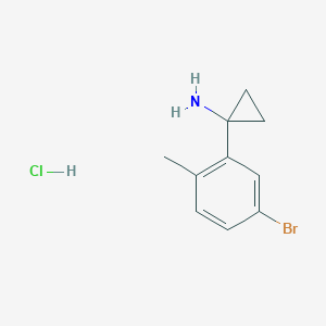molecular formula C10H13BrClN B2927053 1-(5-Bromo-2-methylphenyl)cyclopropan-1-amine hydrochloride CAS No. 2219378-58-0
