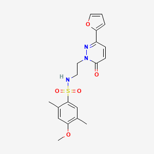 N-(2-(3-(furan-2-yl)-6-oxopyridazin-1(6H)-yl)ethyl)-4-methoxy-2,5-dimethylbenzenesulfonamide