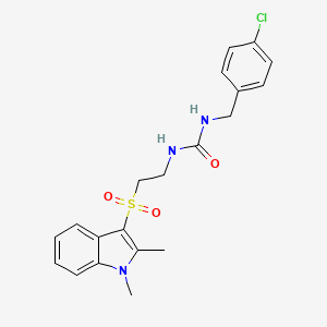 1-(4-chlorobenzyl)-3-(2-((1,2-dimethyl-1H-indol-3-yl)sulfonyl)ethyl)urea