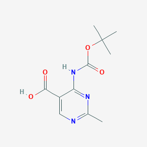 2-Methyl-4-[(2-methylpropan-2-yl)oxycarbonylamino]pyrimidine-5-carboxylic acid