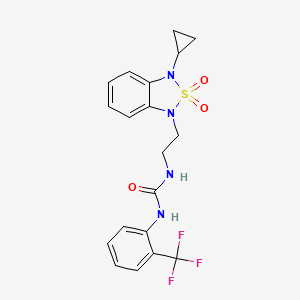 3-[2-(3-Cyclopropyl-2,2-dioxo-1,3-dihydro-2lambda6,1,3-benzothiadiazol-1-yl)ethyl]-1-[2-(trifluoromethyl)phenyl]urea