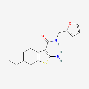 2-amino-6-ethyl-N-(2-furylmethyl)-4,5,6,7-tetrahydro-1-benzothiophene-3-carboxamide