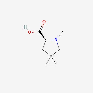 molecular formula C8H13NO2 B2927079 (S)-5-Methyl-5-azaspiro[2.4]heptane-6-carboxylic acid CAS No. 1860033-47-1