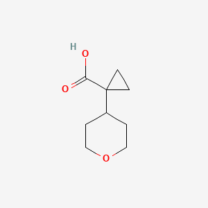 molecular formula C9H14O3 B2927097 1-(四氢-2H-吡喃-4-基)环丙烷羧酸 CAS No. 1447944-17-3