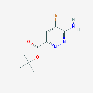 molecular formula C9H12BrN3O2 B2927099 Tert-butyl 6-amino-5-bromopyridazine-3-carboxylate CAS No. 2248327-82-2