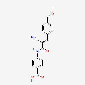 molecular formula C19H16N2O4 B2927109 4-{2-氰基-3-[4-(甲氧基甲基)苯基]丙-2-烯酰胺}苯甲酸 CAS No. 1607770-78-4