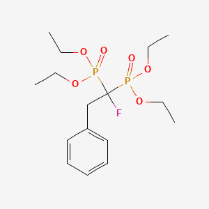 molecular formula C16H27FO6P2 B2927112 Tetraethyl (1-fluoro-2-phenylethane-1,1-diyl)bis(phosphonate) CAS No. 1312032-33-9
