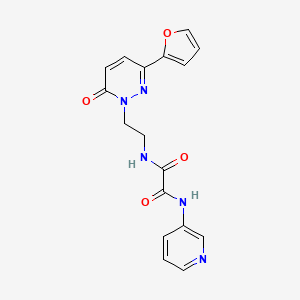 molecular formula C17H15N5O4 B2927125 N1-(2-(3-(furan-2-yl)-6-oxopyridazin-1(6H)-yl)ethyl)-N2-(pyridin-3-yl)oxalamide CAS No. 1211018-72-2