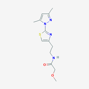N-(2-(2-(3,5-dimethyl-1H-pyrazol-1-yl)thiazol-4-yl)ethyl)-2-methoxyacetamide
