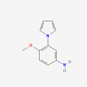 molecular formula C11H13ClN2O B2927132 4-Methoxy-3-(1H-pyrrol-1-yl)aniline CAS No. 137352-71-7