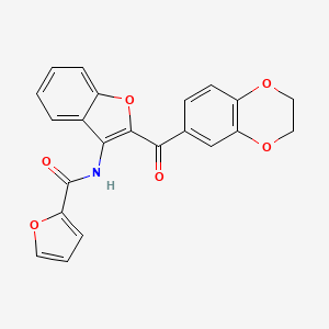 N-[2-(2,3-dihydro-1,4-benzodioxine-6-carbonyl)-1-benzofuran-3-yl]furan-2-carboxamide