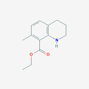 molecular formula C13H17NO2 B2927138 Ethyl 7-methyl-1,2,3,4-tetrahydroquinoline-8-carboxylate CAS No. 2248268-11-1