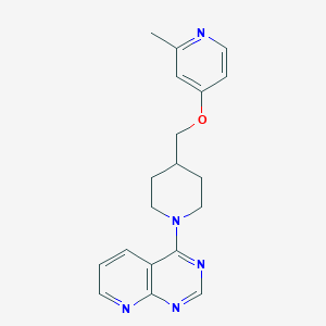 molecular formula C19H21N5O B2927144 4-[4-[(2-Methylpyridin-4-yl)oxymethyl]piperidin-1-yl]pyrido[2,3-d]pyrimidine CAS No. 2379987-72-9