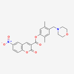 2,5-dimethyl-4-(morpholinomethyl)phenyl 6-nitro-2-oxo-2H-chromene-3-carboxylate