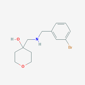 molecular formula C13H18BrNO2 B2927149 4-({[(3-Bromophenyl)methyl]amino}methyl)oxan-4-ol CAS No. 1468616-60-5