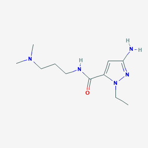 molecular formula C11H21N5O B2927154 3-amino-N-[3-(dimethylamino)propyl]-1-ethyl-1H-pyrazole-5-carboxamide CAS No. 1855951-59-5